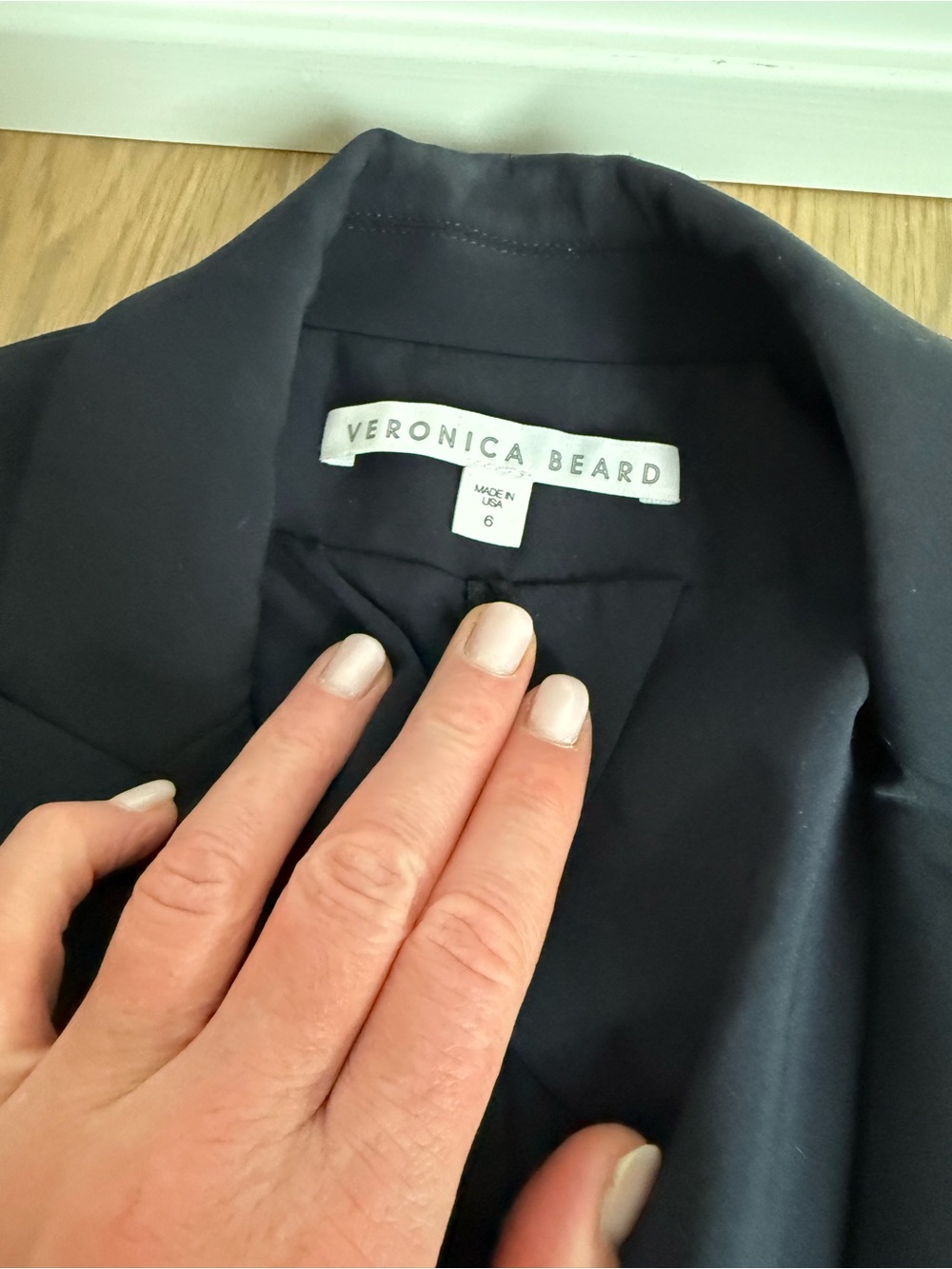 Veronica Beard Women's Navy Scuba Blazer - Picture 2 of 2